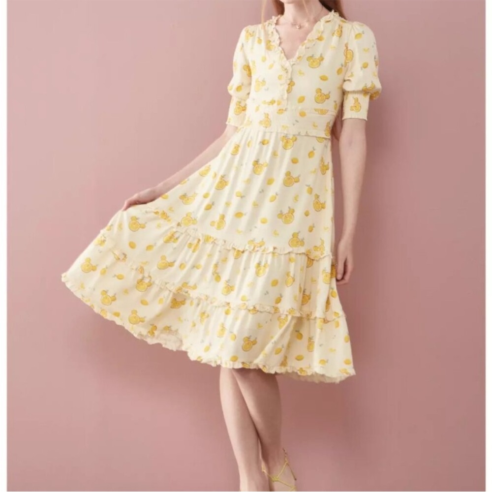 Her Universe Disney Mickey Mouse Lemon Midi Dress Her Universe Exclusive Size M